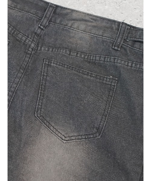 Auntie Rosa（アンティローザ）の「ルーズフィットフレアダメージデニム（デニムパンツ・メンズ・ブラック・X-LARGE/MEDIUM/LARGE）」の17枚目の写真