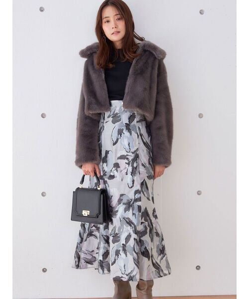 MERCURYDUO(マーキュリーデュオ)の「パール付きフレアスリーブリブニット(ニット/セーター・レディース・アイボリー/ブラック/ベージュ/ラベンダー/チャコールグレー・FREE)」の14枚目の写真