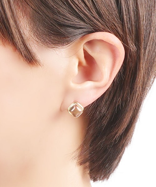 itam(アイタム)の「【itam】アイタム/ カラーストーン セラミックポストピアス/ 金属アレルギー対応ピアス(ピアス(両耳用)・レディース・ブルー/グリーン/ベージュ/グレー・FREE)」の13枚目の写真