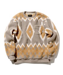 BEAMS PLUS | BEAMS PLUS / ジャカード ボアフリース クルーネック(スウェット)