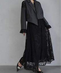 HARE | 【オケージョンドレス/結婚式】ジャケットドッキングレースワンピース(HARE)(ドレス)