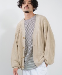 【NULL】畦編み ニット カーディガン
