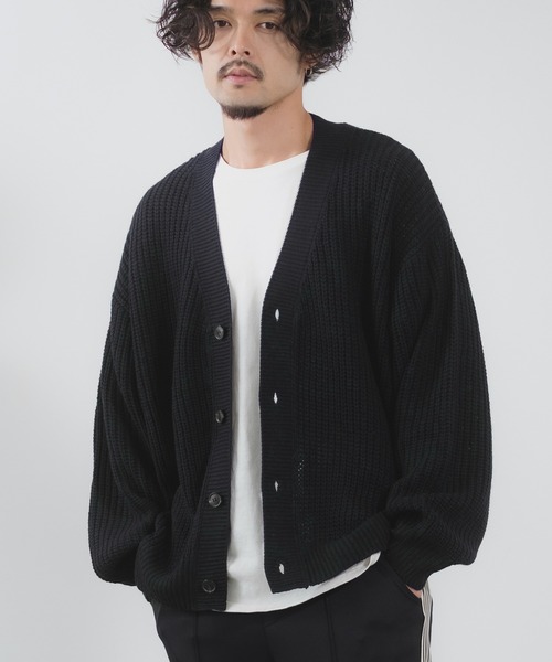 NULL（ヌル）の「【NULL】畦編み ニット カーディガン（カーディガン