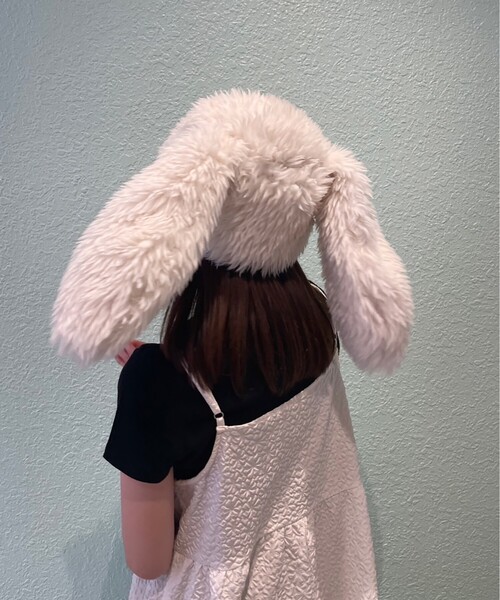 GRANDEDGE（グランドエッジ）の「うさみみファー帽子（その他・レディース・ブラック/ホワイト・99）」の4枚目の写真