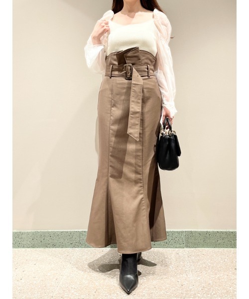 SNIDEL（スナイデル）の「スリーブシアーコルセットニットプル