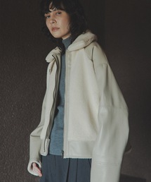 TENTO（テント）の「ボア切替フェイクレザー B-3 ショートブルゾン 