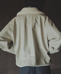 TENTO（テント）の「ボア切替フェイクレザー B-3 ショートブルゾン 