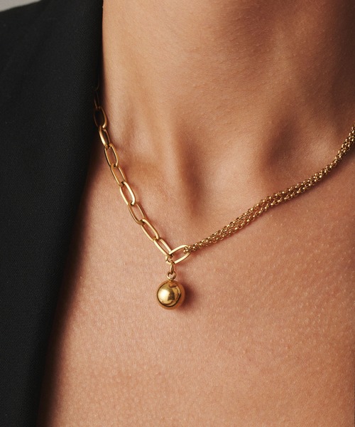 CENE（セネ）の「【CENE】セネ/キリカエMIXチェーンネックレス（ネックレス・レディース・シルバー/ゴールド・FREE）」の4枚目の写真