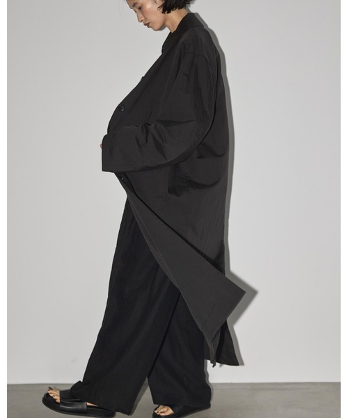 美品✨トゥデイフル ノーカラーオーバーコート　ブラック TODAYFUL（トゥデイフル）の「【TODAYFUL/トゥデイフル】ステン