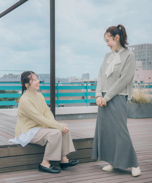 ROPE' PICNIC（ロペピクニック）の「【COHINAコラボ】リブ切り替えニットプルオーバー（ニット/セーター・レディース・グレー系その他/ベージュ系その他・38）」の4枚目の写真