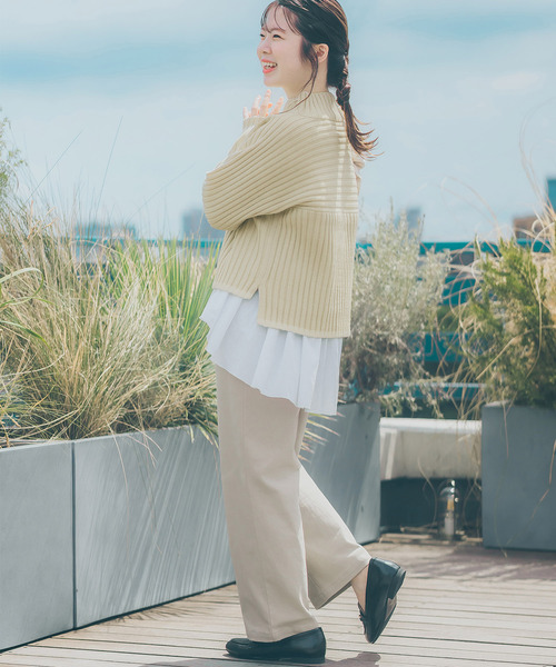 ROPE' PICNIC（ロペピクニック）の「【COHINAコラボ】リブ切り替えニットプルオーバー（ニット/セーター・レディース・グレー系その他/ベージュ系その他・38）」の6枚目の写真