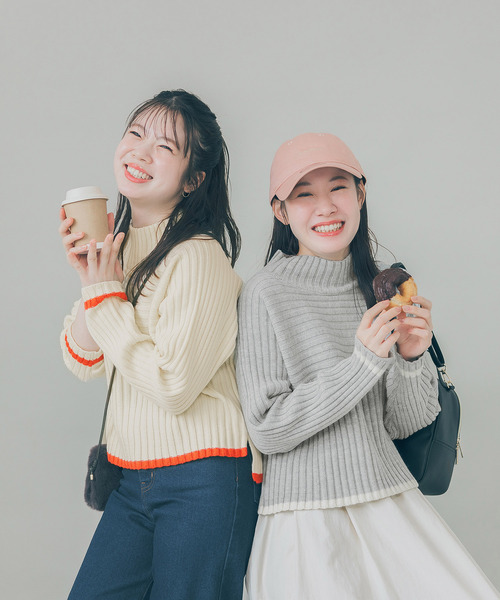 ROPE' PICNIC（ロペピクニック）の「【COHINAコラボ】リブ切り替えニットプルオーバー（ニット/セーター・レディース・グレー系その他/ベージュ系その他・38）」の9枚目の写真