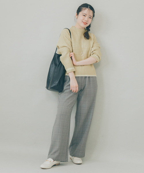 ROPE' PICNIC（ロペピクニック）の「【COHINAコラボ】リブ切り替えニットプルオーバー（ニット/セーター・レディース・グレー系その他/ベージュ系その他・38）」の13枚目の写真