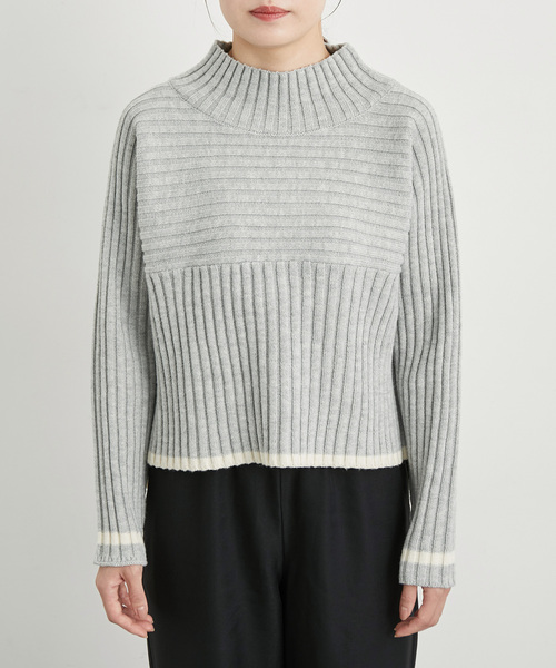 ROPE' PICNIC（ロペピクニック）の「【COHINAコラボ】リブ切り替えニットプルオーバー（ニット/セーター・レディース・グレー系その他/ベージュ系その他・38）」の18枚目の写真