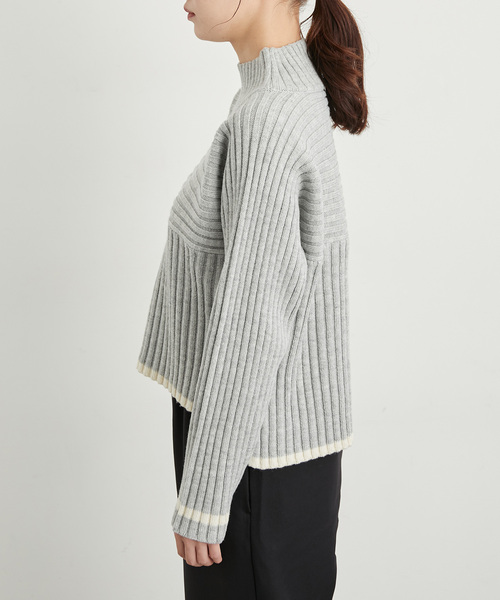 ROPE' PICNIC（ロペピクニック）の「【COHINAコラボ】リブ切り替えニットプルオーバー（ニット/セーター・レディース・グレー系その他/ベージュ系その他・38）」の19枚目の写真