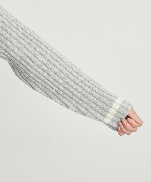 ROPE' PICNIC（ロペピクニック）の「【COHINAコラボ】リブ切り替えニットプルオーバー（ニット/セーター・レディース・グレー系その他/ベージュ系その他・38）」の22枚目の写真