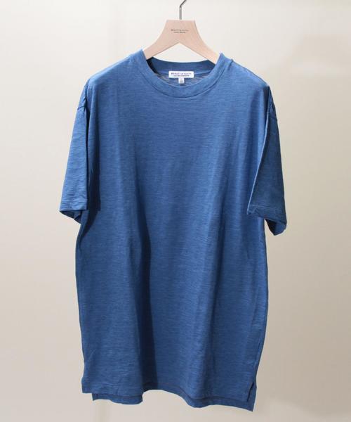 BEAUTY&YOUTH UNITED ARROWS（ビューティーアンドユースユナイテッドアローズ）の「【WEB限定】 ∴ by エアスラブ セミロングクルーネック ハーフスリーブ カットソー MADE IN JAPAN◆（Tシャツ/カットソー・メンズ・ホワイト/グレー/ネイビー/コバルトブルー・MEDIUM/SMALL/LARGE）」の4枚目の写真