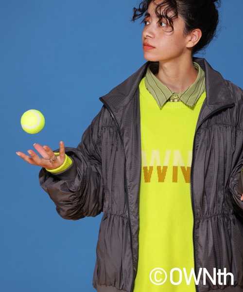 OWNth（オンス）の「ダブルジャガードロゴニットプルオーバー（ニット/セーター・レディース・ブラック/ライム・FREE）」の12枚目の写真