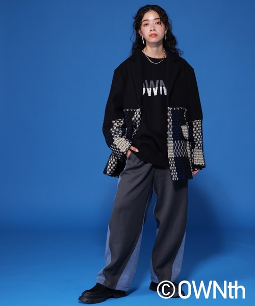 OWNth（オンス）の「ダブルジャガードロゴニットプルオーバー（ニット/セーター・レディース・ブラック/ライム・FREE）」の11枚目の写真