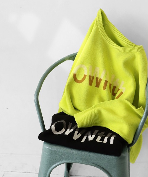 OWNth（オンス）の「ダブルジャガードロゴニットプルオーバー（ニット/セーター・レディース・ブラック/ライム・FREE）」の17枚目の写真