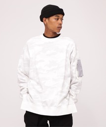 AVIREX(ABbNX)BAGGY FIT MIL. POCKET CREW NECK SWEAT / oM[tBbg ~^[|Pbg N[lbN XEFbg / AVIREX / ABbNX(XEFbg)