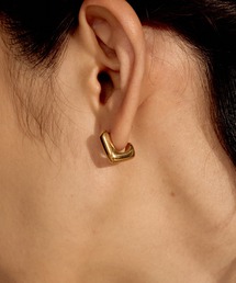 【novice】Square Hoop Pierce［Stainless］