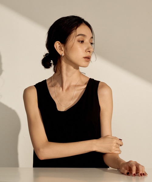 novice（ノーヴィス）の「【novice】Square Hoop Pierce［Stainless］（ピアス（両耳用）・レディース・ゴールド/シルバー・FREE）」の9枚目の写真