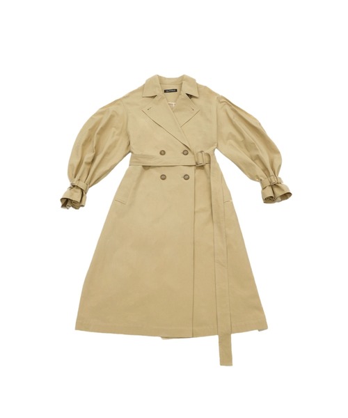 Cla STEllaR(クラステラ)の「Volume trench coat【short】(トレンチコート・レディース・ベージュ/チャコールグレー・FREE)」の2枚目の写真