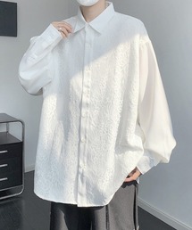 【FVLMEN】 lace pasting long sleeve big shirt/レース ペイスティング ロングスリーブ ビッグ シャツ