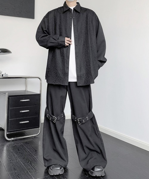 FVLMEN(フルメン)の「【FVLMEN】 lace pasting long sleeve big shirt/レース ペイスティング ロングスリーブ ビッグ シャツ(シャツ/ブラウス・メンズ・ブラック/ホワイト・FREE)」の22枚目の写真
