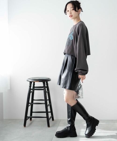 WEGO（ウィゴー）の「WEGO/ヴィンテージライクショートスウェット（スウェット・レディース・その他1/その他2/ホワイト系その他/グレー系その他/杢グレー/オフホワイト/その他3/その他4・FREE）」の14枚目の写真