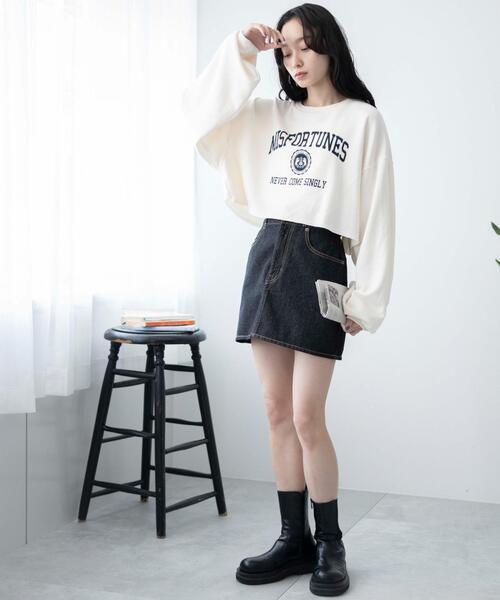 WEGO（ウィゴー）の「WEGO/ヴィンテージライクショートスウェット（スウェット・レディース・その他1/その他2/ホワイト系その他/グレー系その他/杢グレー/オフホワイト/その他3/その他4・FREE）」の20枚目の写真