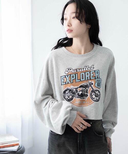 WEGO（ウィゴー）の「WEGO/ヴィンテージライクショートスウェット（スウェット・レディース・その他1/その他2/ホワイト系その他/グレー系その他/杢グレー/オフホワイト/その他3/その他4・FREE）」の21枚目の写真