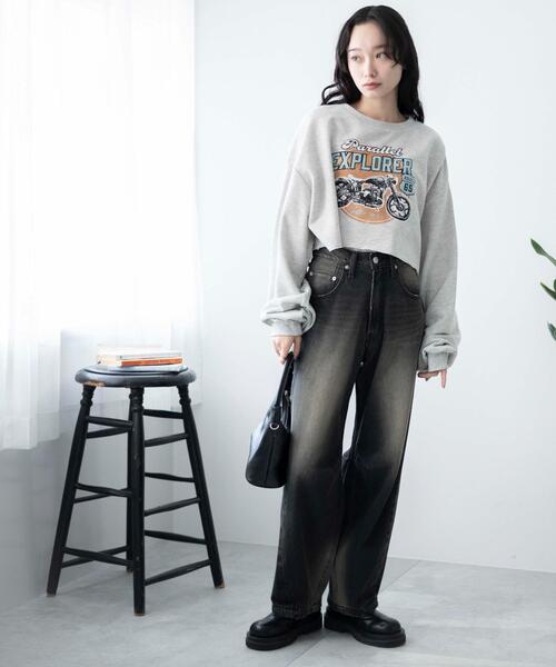 WEGO（ウィゴー）の「WEGO/ヴィンテージライクショートスウェット（スウェット・レディース・その他1/その他2/ホワイト系その他/グレー系その他/杢グレー/オフホワイト/その他3/その他4・FREE）」の22枚目の写真