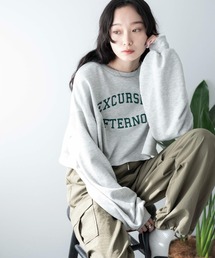 WEGO/ヴィンテージライクショートスウェット