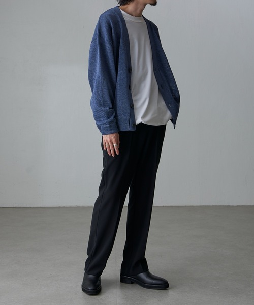 Lui's（ルイス）の「テープヤーンクロップドカーディガン（カーディガン/ボレロ・メンズ・ライトグレー/ブラック/ブルー・S/M）」の15枚目の写真