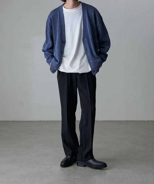 Lui's（ルイス）の「テープヤーンクロップドカーディガン（カーディガン/ボレロ・メンズ・ライトグレー/ブラック/ブルー・S/M）」の16枚目の写真