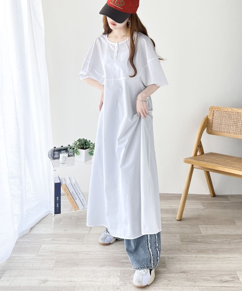 セール】絶妙シルエット。前後2wayランタンスリーブロング
