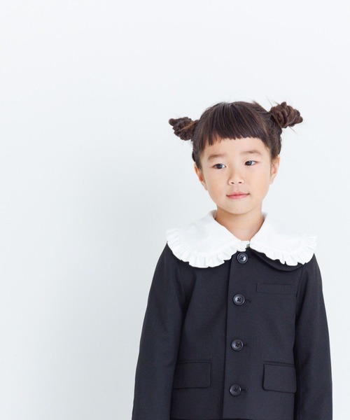 LOWRYS FARM（ローリーズファーム）の「フリルカラーブラウスロングスリーブ　 102180（シャツ/ブラウス・キッズ・ブラック/ホワイト/ブルー・130cm/140cm/150cm/110cm/120cm）」の7枚目の写真