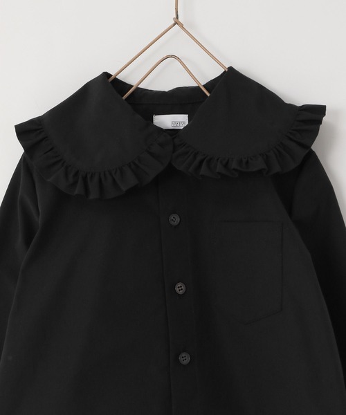 LOWRYS FARM（ローリーズファーム）の「フリルカラーブラウスロングスリーブ　 102180（シャツ/ブラウス・キッズ・ブラック/ホワイト/ブルー・130cm/140cm/150cm/110cm/120cm）」の18枚目の写真