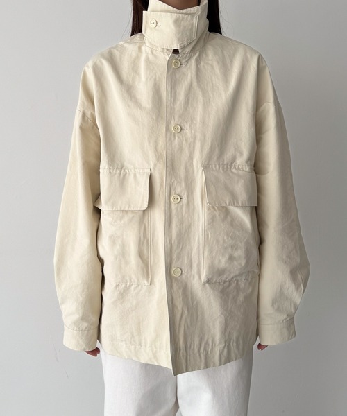 CANAL JEAN（キャナルジーン）の「RED CHOP WORKS　スタンドカラーポケットジャケット（その他アウター・レディース・オフホワイト/ネイビー・38）」の21枚目の写真
