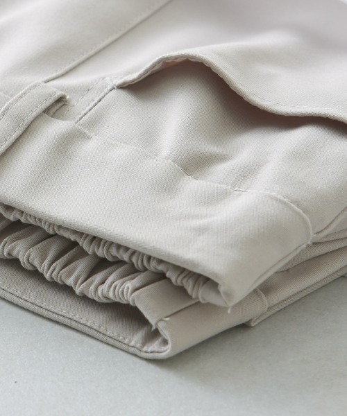 7days Life Styling(セブンデイズライフスタイリング)の「ハリ感素材ストレッチワイドパンツ(スラックス・レディース・オフホワイト/ネイビー/ライトグレー・S/LL/L/M)」の12枚目の写真