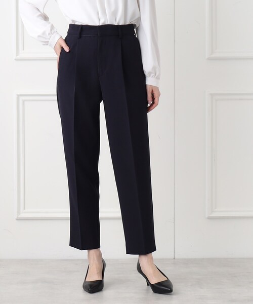 index(インデックス)の「◆≪通勤・セレモニー/セットアップ対応≫ ストレッチテーパードパンツ【洗濯機洗い可】(その他パンツ・レディース・オリーブ/ナチュラル/ネイビー・36/38/42/40)」の3枚目の写真