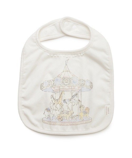 gelato pique（ジェラートピケ）の「【BABY】メリーゴーランドワンポイントスタイ（スタイ/よだれかけ・キッズ・オフホワイト・FREE）」の3枚目の写真