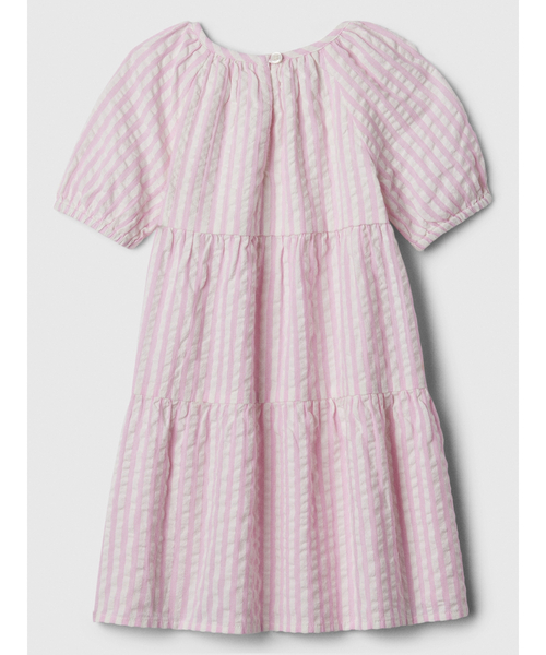 GAP(ギャップ)の「Babygap ティアード シアサッカー シャツワンピース(ワンピース・キッズ・ピンク・18-24M/3 YRS/5 YRS/6-12M/4 YRS/2 YRS/12-18M)」の2枚目の写真