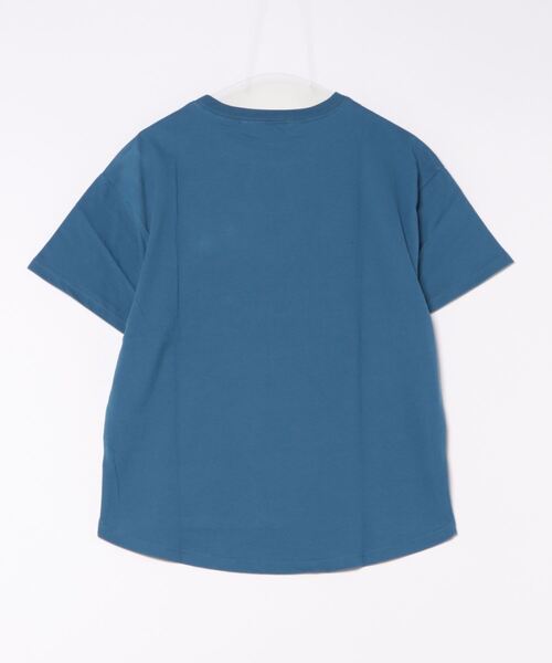 KRIFF MAYER Lady's Collection（クリフメイヤーレディースコレクション）の「フライングラビット柄ロゴゆるT（Tシャツ/カットソー・レディース・ブルー/グレー/オフホワイト/カラフル/グリーン/レッド/チャコール・LARGE/MEDIUM）」の8枚目の写真