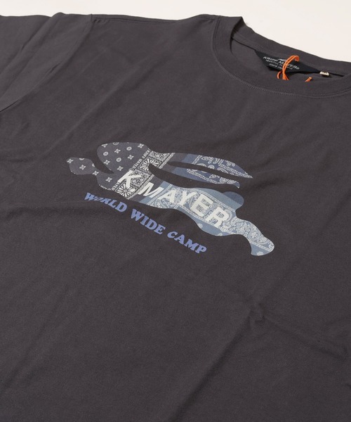 KRIFF MAYER Lady's Collection（クリフメイヤーレディースコレクション）の「フライングラビット柄ロゴゆるT（Tシャツ/カットソー・レディース・ブルー/グレー/オフホワイト/カラフル/グリーン/レッド/チャコール・LARGE/MEDIUM）」の17枚目の写真