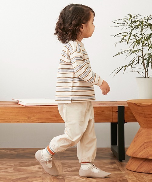 petit main(プティマイン)の「【花粉付着防止】ベイカーパンツ(カーゴパンツ・キッズ・ライトピンク/ブラック/キナリ・90cm/110cm/120cm/130cm/80cm/100cm)」の5枚目の写真