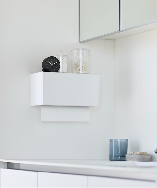 tower（タワー）の「tower(タワー)石こうボード壁対応トレー付きペーパータオルディスペンサー（バス/トイレグッズ・レディース・ブラック/ホワイト・ONE SIZE）」の3枚目の写真