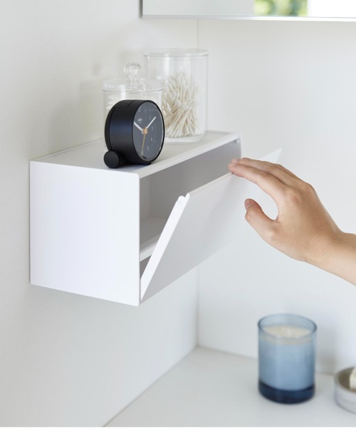 tower（タワー）の「tower(タワー)石こうボード壁対応トレー付きペーパータオルディスペンサー（バス/トイレグッズ・レディース・ブラック/ホワイト・ONE SIZE）」の4枚目の写真